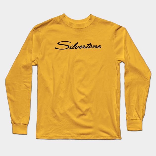 Silvertone - Black Long Sleeve T-Shirt by offsetvinylfilm